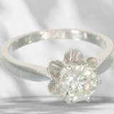 Ring: vintage solitaire brilliant-cut diamond ring, approx. … - photo 3