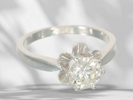 Ring: vintage solitaire brilliant-cut diamond ring, approx. … - photo 3