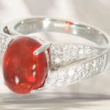 Ring: solid platinum cocktail ring with brilliant-cut diamon… - photo 2