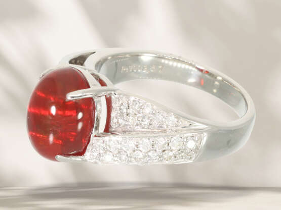 Ring: solid platinum cocktail ring with brilliant-cut diamon… - photo 3