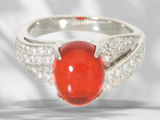 Ring: solid platinum cocktail ring with brilliant-cut diamon… - photo 4