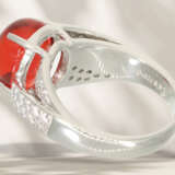 Ring: solid platinum cocktail ring with brilliant-cut diamon… - photo 6