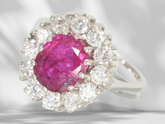 Ring: very beautiful, high-quality vintage ruby/brilliant-cu… - фото 1