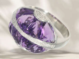 Ring: exceptional designer ring with brilliant-cut diamonds …