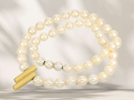 Chain/necklace: beautiful cultured pearl necklace with centr… - photo 2