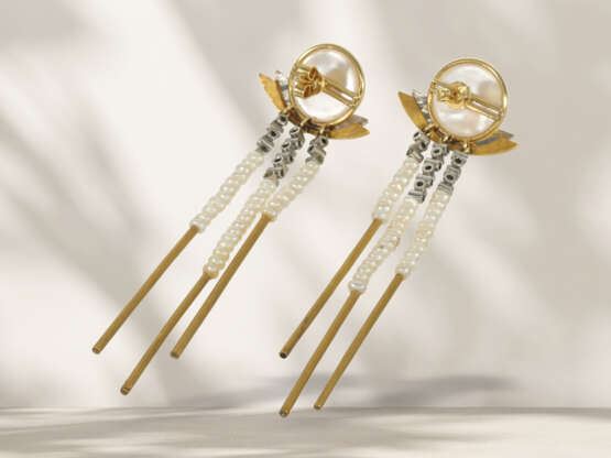 Earrings: unusual, probably unique goldsmith's creation with… - photo 3