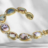 Bracelet: handmade, unique opal goldsmith bracelet in 14K ye… - фото 3