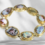 Bracelet: handmade, unique opal goldsmith bracelet in 14K ye… - photo 5