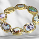 Bracelet: handmade, unique opal goldsmith bracelet in 14K ye… - фото 6