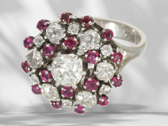 Vintage goldsmith set in 18/14K white gold with rubies and O… - photo 10
