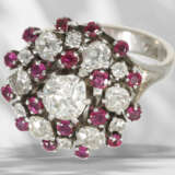 Vintage goldsmith set in 18/14K white gold with rubies and O… - photo 10