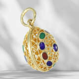 Pendant: fine, filigree gold pendant with enamel decoration… - фото 4