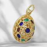 Pendant: fine, filigree gold pendant with enamel decoration… - photo 5