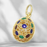 Pendant: fine, filigree gold pendant with enamel decoration… - фото 1