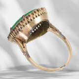 Ring: vintage emerald/brilliant-cut diamond ring with except… - photo 4