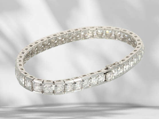 Bracelet: white gold vintage Revière bracelet with brilliant… - фото 3
