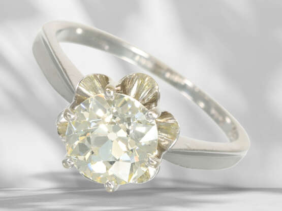Ring: vintage Diamant-Solitär-Goldschmiedering,schöner Altsc… - Foto 1