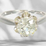 Ring: vintage Diamant-Solitär-Goldschmiedering,schöner Altsc… - Foto 2