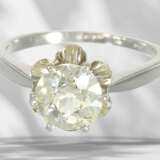 Ring: vintage Diamant-Solitär-Goldschmiedering,schöner Altsc… - Foto 3