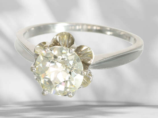 Ring: vintage diamond solitaire goldsmith ring, beautiful Ol… - photo 4