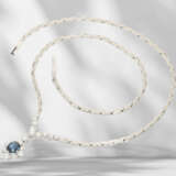 Chain/necklace: fine vintage centrepiece necklace with sapph… - photo 2