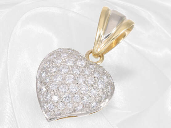 Chain/necklace: gold chain with very beautiful diamond heart… - photo 2