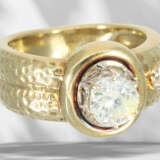 Ring: fancy vintage brilliant-cut diamond gold ring, approx.… - фото 2