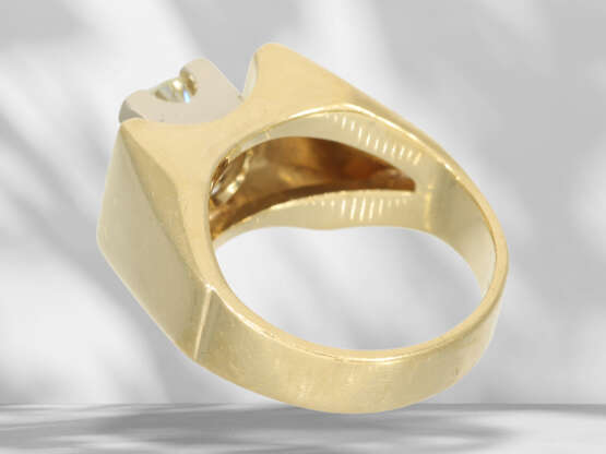 Ring: vintage Designer-Goldschmiedering mit einem Solitär-Br… - Foto 5