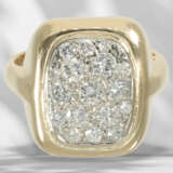 Ring: handmade brilliant-cut diamond gold ring, approx. 1ct … - photo 2