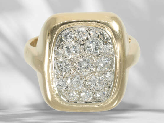 Ring: handmade brilliant-cut diamond gold ring, approx. 1ct … - фото 2