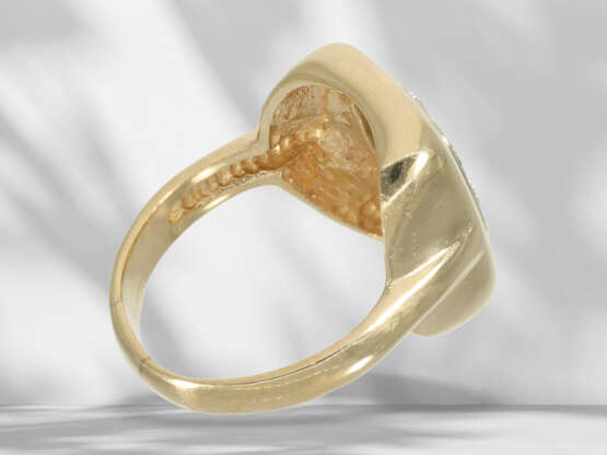 Ring: handmade brilliant-cut diamond gold ring, approx. 1ct … - фото 5
