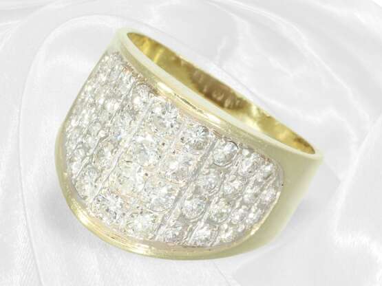 Ring: Ausgefallener Brillant-Goldschmiedering, ca. 1ct Brill… - Foto 1