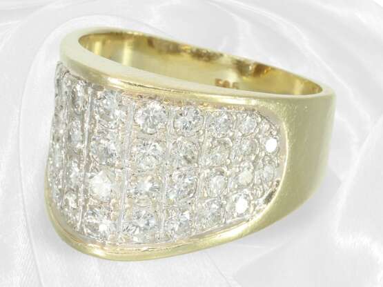 Fancy brilliant-cut diamond gold ring, approx. 1ct brilliant… - photo 2