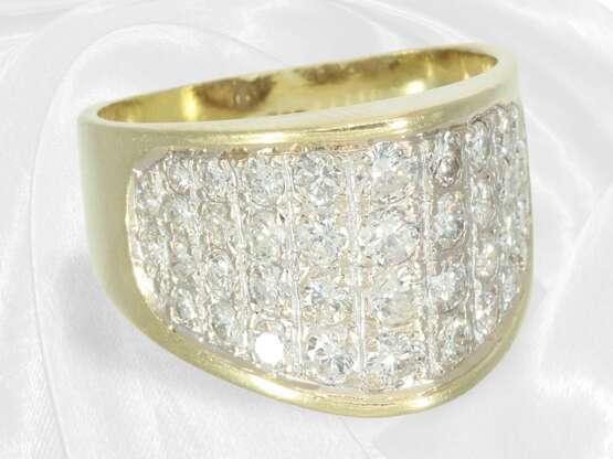 Fancy brilliant-cut diamond gold ring, approx. 1ct brilliant… - фото 3