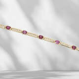 Bracelet: modern ruby/brilliant-cut diamond gold bracelet in… - photo 4