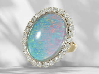 Ring: very beautiful, formerly expensive vintage opal/brilli…