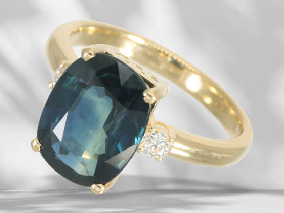 Ring: neuwertiger Saphir/Brillant-Goldschmiedering… - Foto 1