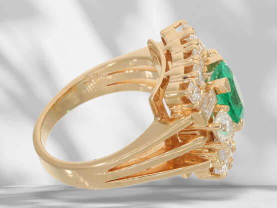 Ring: Vintage Smaragd/Brillant-Goldschmiedering aus 18K Gold… - Foto 6