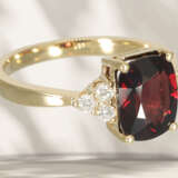 Ring: modern and like new goldsmith ring with beautiful red … - photo 2