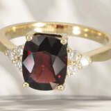 Ring: modern and like new goldsmith ring with beautiful red … - photo 4