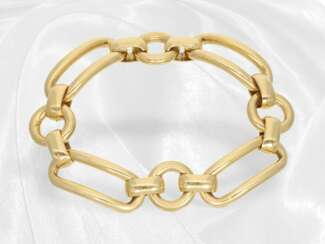 Heavy and extremely solid 18K gold designer bracelet, handma…
