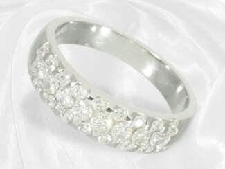 Modern 14K white gold brilliant-cut diamond ring, approx. 1c…