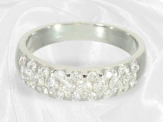 Modern 14K white gold brilliant-cut diamond ring, approx. 1c… - фото 3