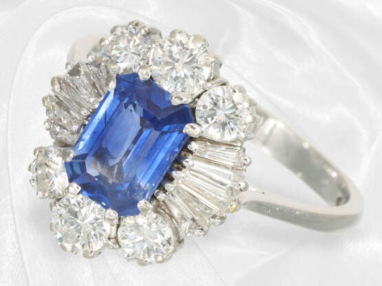 Very beautiful goldsmith's ring with fine gemstone setting, … - photo 4