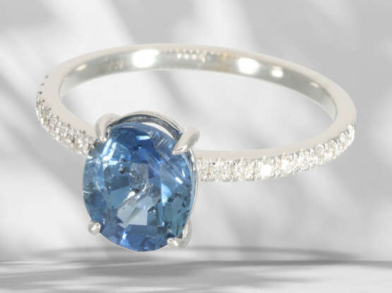 Ring: fine white gold goldsmith ring with brilliant-cut diam… - photo 2