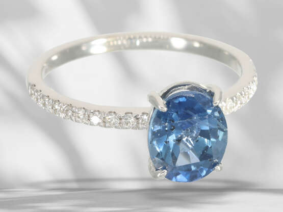 Ring: fine white gold goldsmith ring with brilliant-cut diam… - photo 3