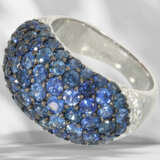 Ring: high-quality cocktail ring with sapphire setting of ve… - photo 6