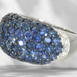Ring: high-quality cocktail ring with sapphire setting of ve… - фото 1