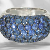 Ring: high-quality cocktail ring with sapphire setting of ve… - фото 2