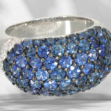 Ring: high-quality cocktail ring with sapphire setting of ve… - photo 3